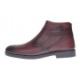 Ghete barbati casual, din piele naturala, cu fermoar, imblanite, GKR Rome Bordeaux